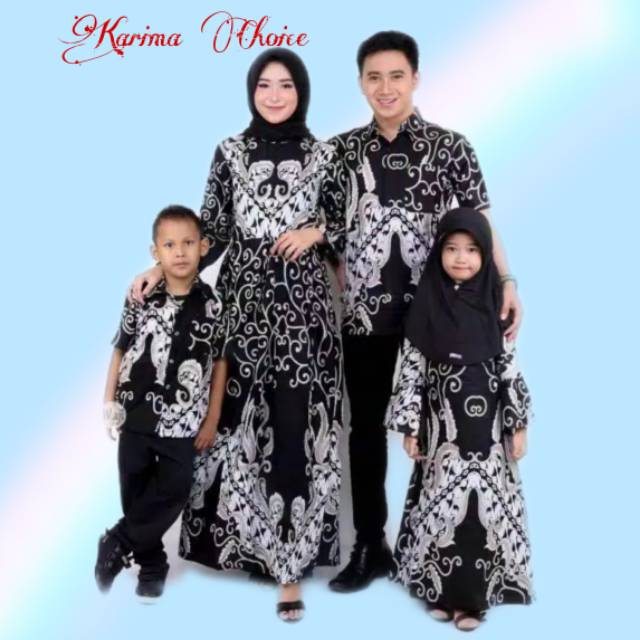 BATIK COUPLE SE KELUARGA Maura Couple - Sania Ruffle Batik Couple Ori Ndoro Jowi DNT