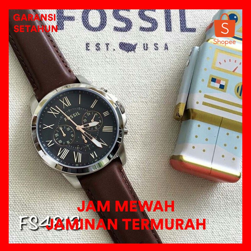 Jam Tangan Pria Merk Fossil Original FS4813 / FS 4813 Free Jne yes