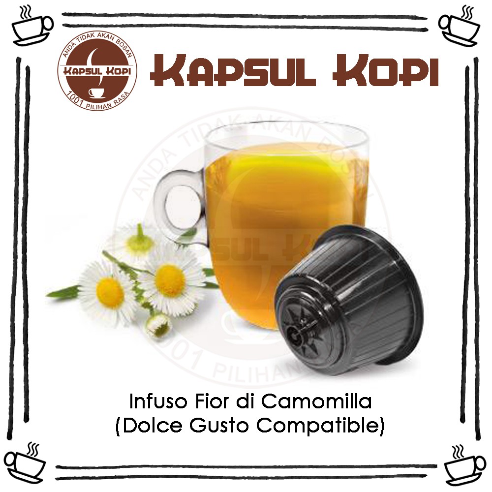 

Ecer Camomilla BIO Kapsul Kopi Impor Dolce Gusto Compatible Coffee