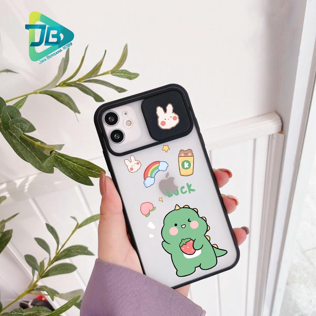 SOFTCASE SLIDE KAMERA DINOSAURUS OPPO VIVO SAMSUNG XIAOMI REALME IPHONE ALL TYPE JB4976