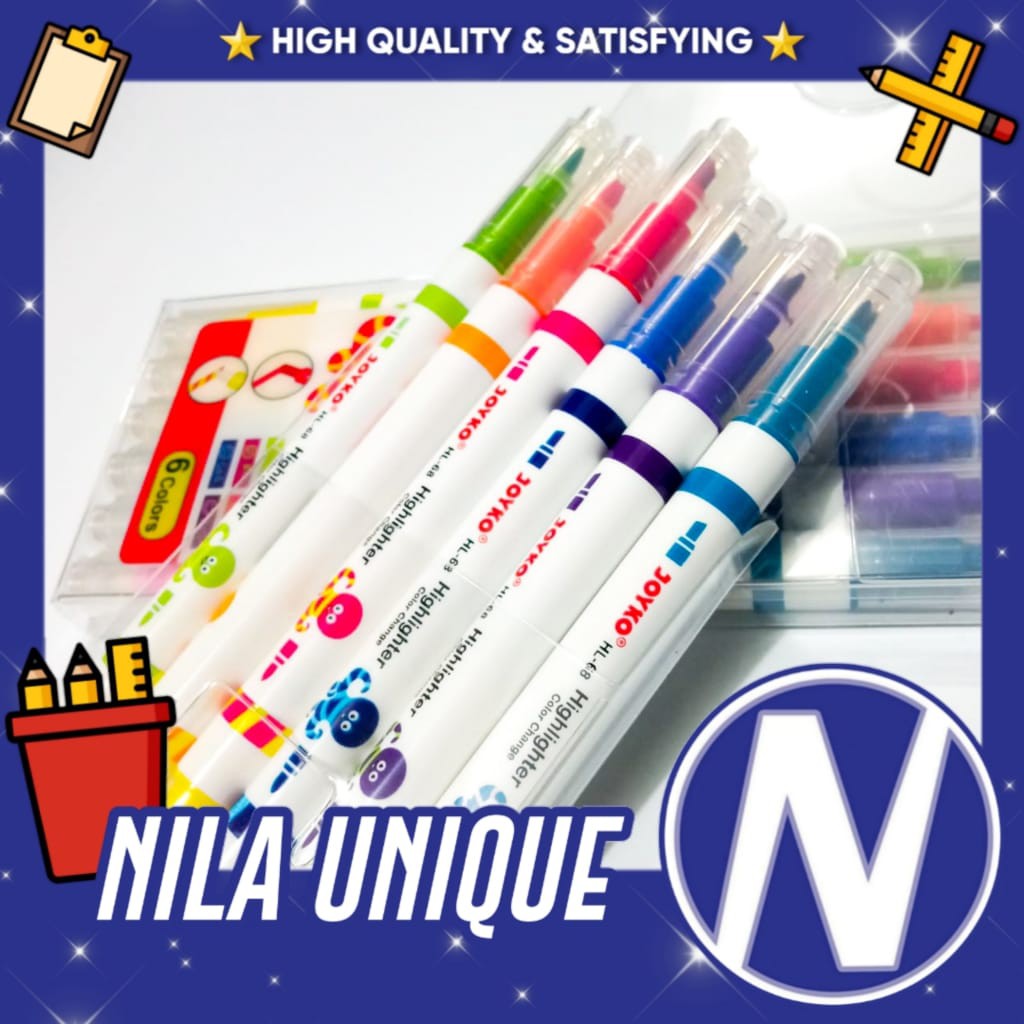 

MAGICAL HIGHLIGHTER / STABILO MAGIC 6 WARNA MERK JOYKO HL-68-6