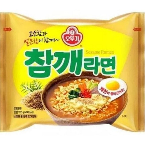 

Korean Ottogi Sesame Ramen Spicy Egg Noodle Mie Instant Telor Korea