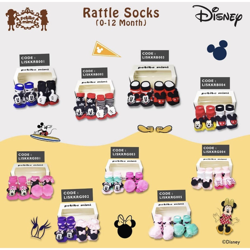 Petite Mimi Kaos Kaki Rattle Disney Girl