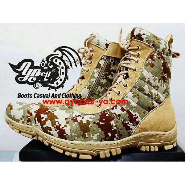TERLARIS  Sepatu DELTA - Sepatu LORENG Gurun  -  Sepatu PDL Ayo Beli A-020LG
