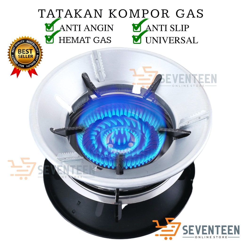 SEVENTEEN TATAKAN KOMPOR GAS ANTI SLIP TAHAN ANGIN ALAS KOMPOR GAS PELINDUNG KOMPOR GAS PENGHEMAT GAS ELPIJI COVER STOVE