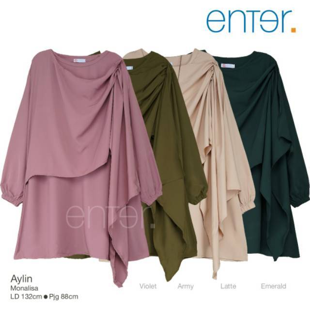 Blouse atasan baju murah polos casual top muslim muslimah tunik syari