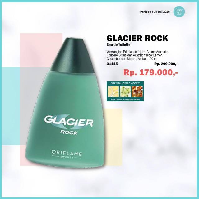 PROMO PARFUM ORIFLAME GLAICIER ROCK