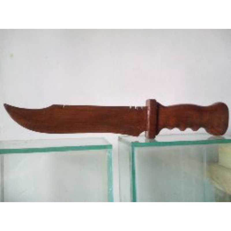 pisau belati dari kayu jati untuk latihan/hiasan dinding