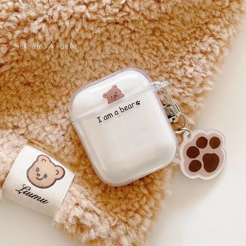 Case Kompatibel Untuk Airpods Pro Pelindung Lengan1 /2 /3 Generation i12 Kartun Wireless Bluetooth Earphone Case Tpu Bening