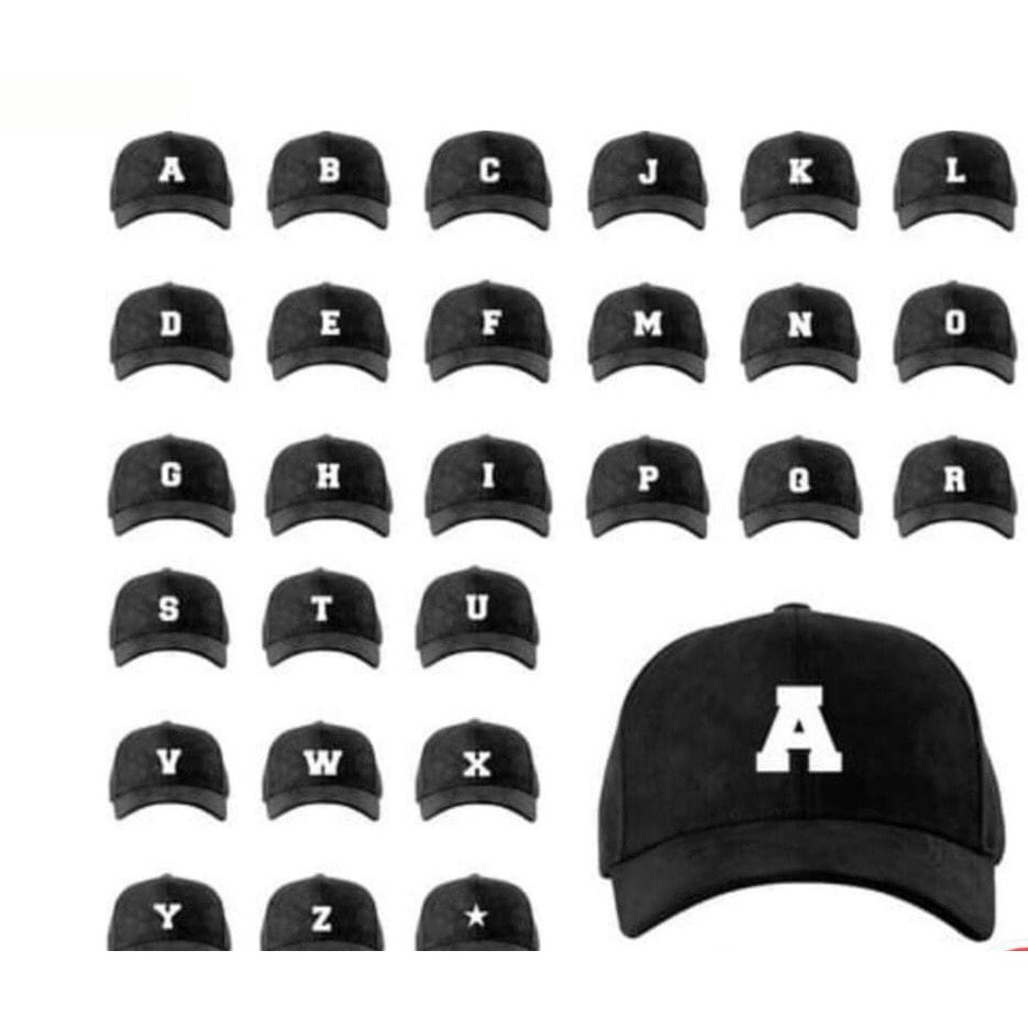 TERMURAH Topi Baseball cap Abjad Huruf Teks Alphabet Premium Quality Distro Clothing Baseballcap