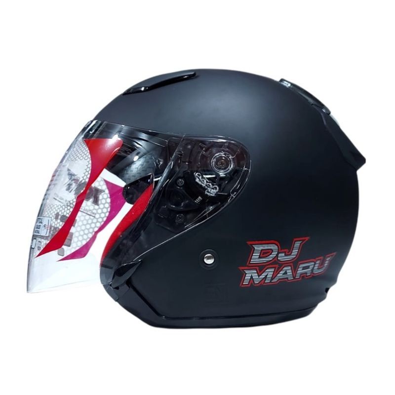 Helm Kyt Dj Maru Hitam Doff