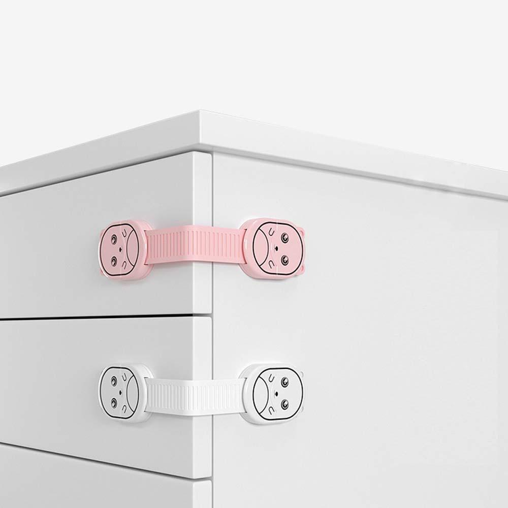 NEEDWAY Safety Lock Pengaman Bayi Kulkas Kartun Hewan Furniture Drawer Locks Strap