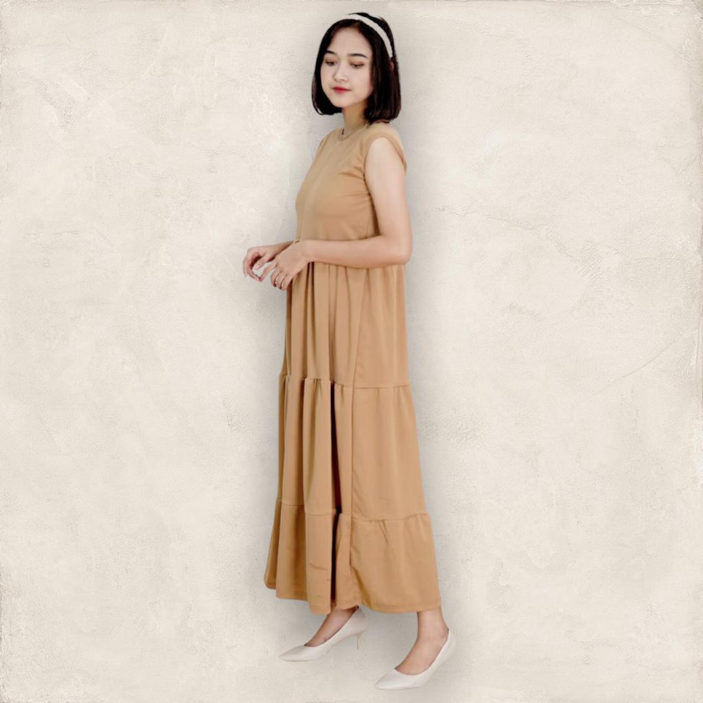 BEFAST - ZFS OOTD Wanita Dress Wanita NARIYA / INNER DRESS MAXI CREPE / Dress Wanita / LongDress Kekiniaan Remaja Wanita / Dress Tak Berlangan / Dress Polos Trendy / Terlaris