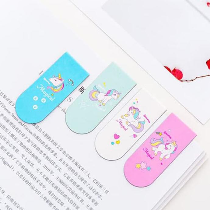 

pembatas buku magnet unicorn magnet bookmark skl022 - model satu