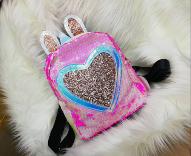 Tas ransel sequin love rabbit