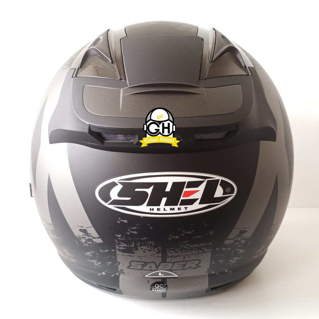 Helm Shell Rover Motif Saber Black Doff Silver Original