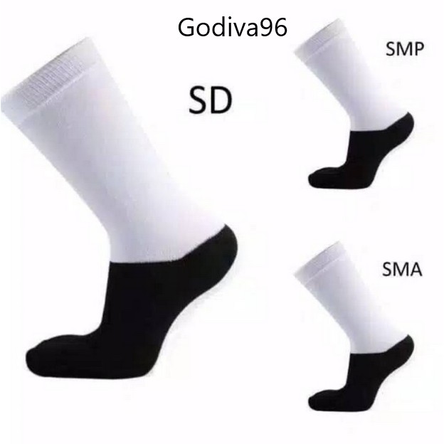 Godiva96 - KAOS KAKI SD SMP SMA HITAM PUTIH / KAOS KAKI ANAK SEKOLAH MEDAN