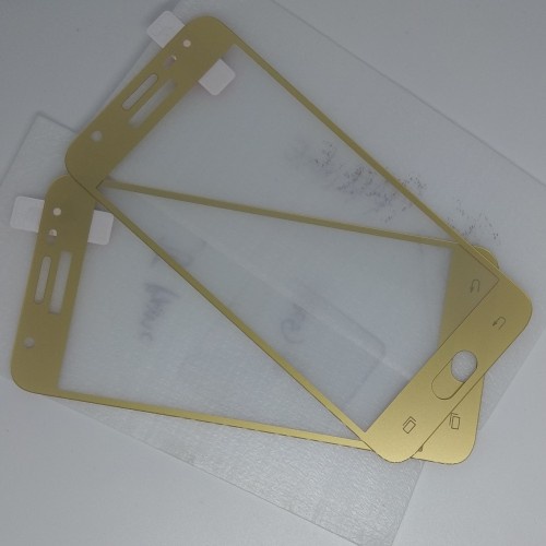 TEMPERED GLASS SAMSUNG J5 PRIME FULL LEM FULL LAYAR [ GOLD ]