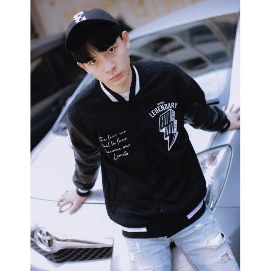 Jaket Varsity Leather Legendary Distro Unisex Windbreaker Windproof Premium Original