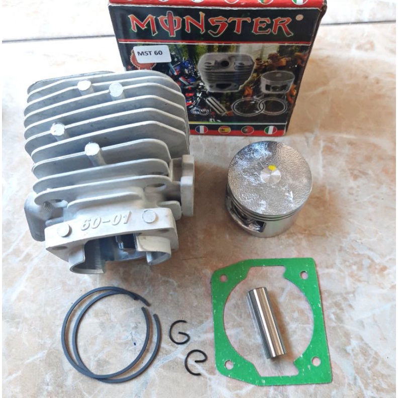 Cylinder Blok Chainsaw Dan Piston Set Diameter 46mm Block Senso 5800 Turbo Block Monster Mst 60