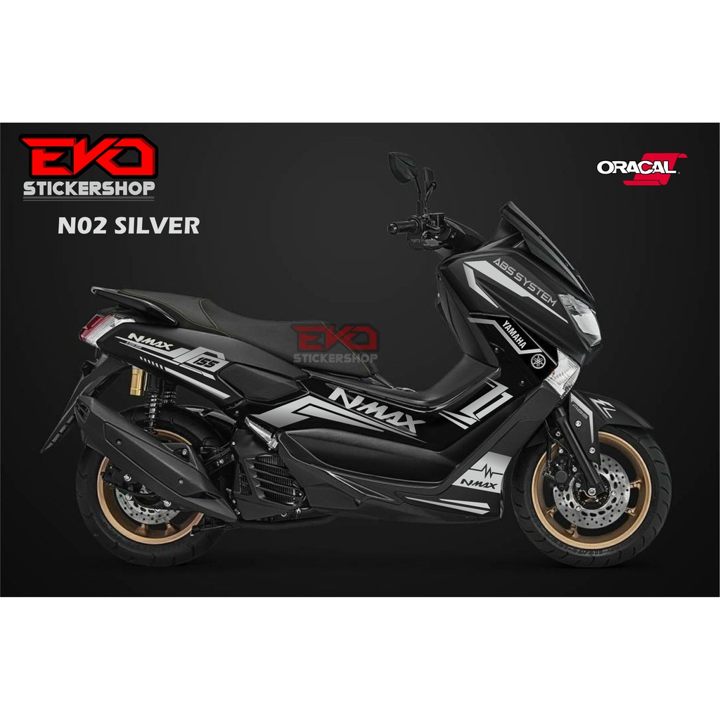 Sticker Nmax Hitam Cutting Stiker Warna Silver N02 Shopee Indonesia