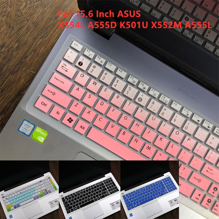 For 15.6 Inch ASUS X554L A555D K501U X552M A555L Soft Ultra-thin Silicone Laptop Keyboard Cover Protector