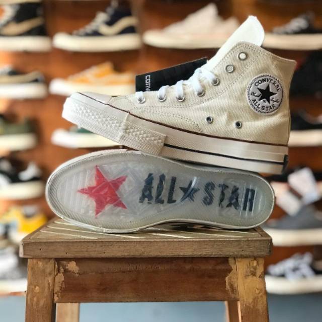 [TERBARU] SEPATU CONVERSE 70'S HIGH SOL TRANSPARAN| SEPATU PREMIUM | SEPATU  CANVASS | SEPATU MURAH