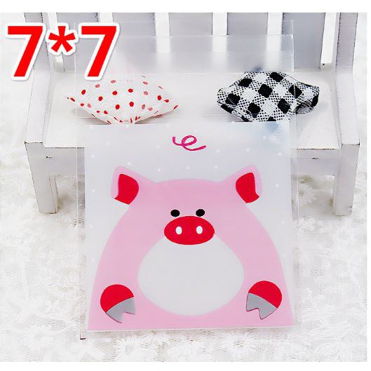 

Plastik Fancy Cookies - Kue - Permen - Accessories Pink Pig 7x7