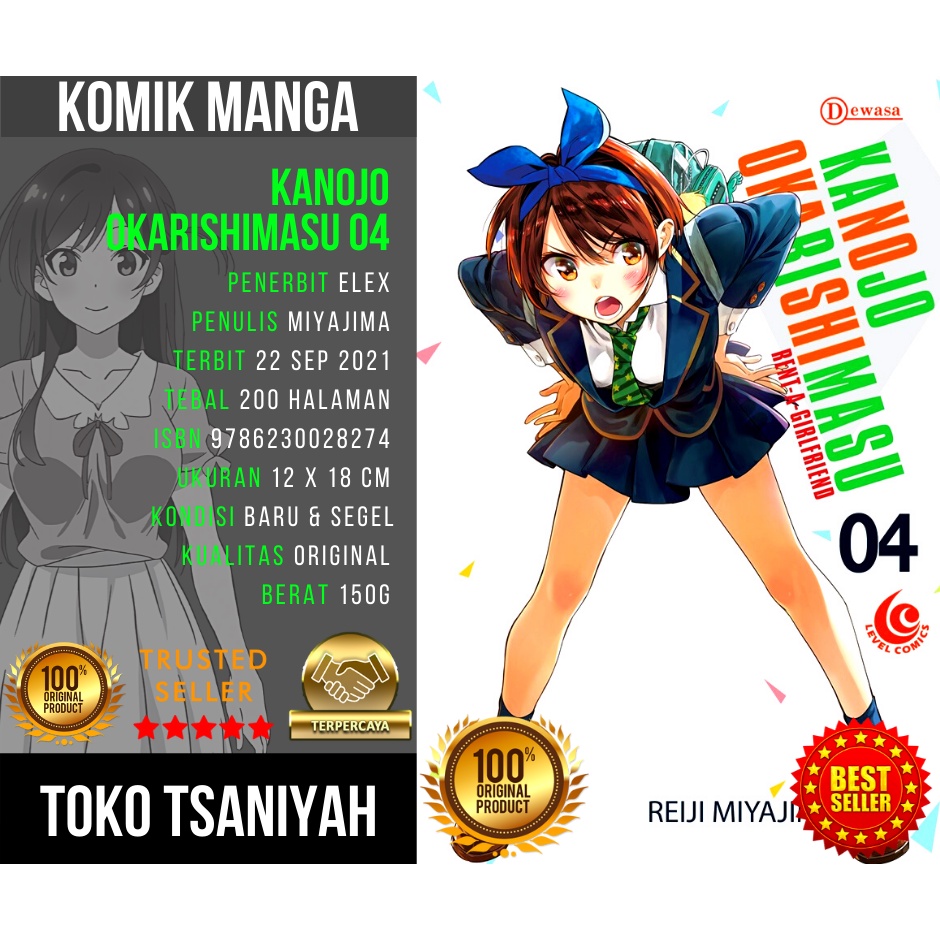 Komik Kanojo Okarishimasu 4 Reiji Miyajima Level Comics Komik Romance Romantis Cinta Manga Anime Man