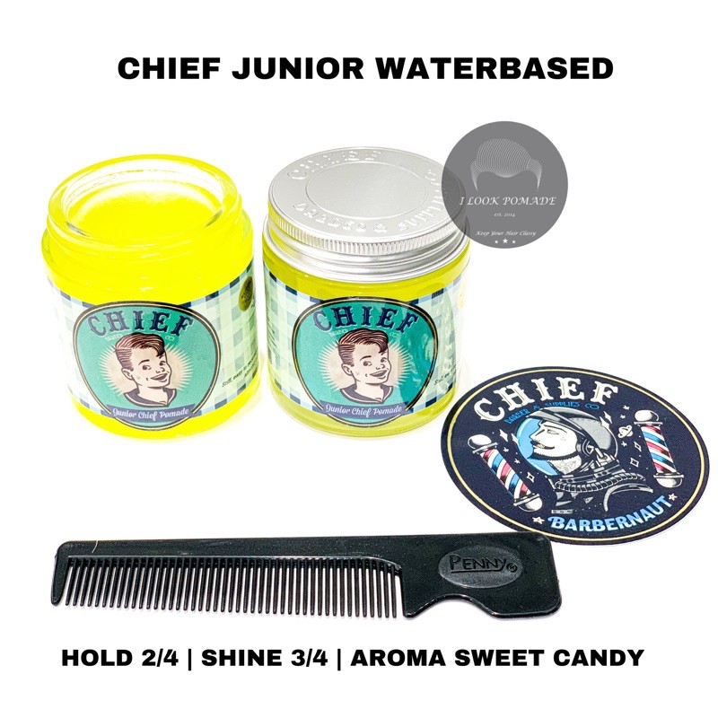 CHIEF JUNIOR POMADE UNTUK ANAK BIG SIZE MEDIUM WATERBASED KEMASAN BELING FREE SISIR SAKU