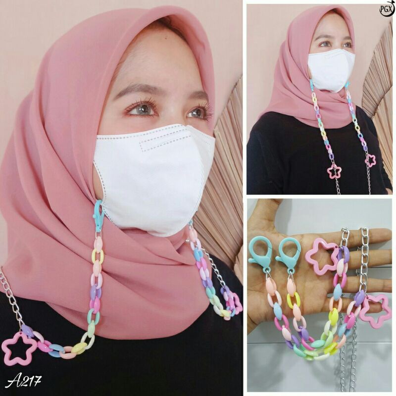 KALUNG STRAP MASKER RANTAI KOREA / TALI MASK / TALI MASKER KEKINIAN