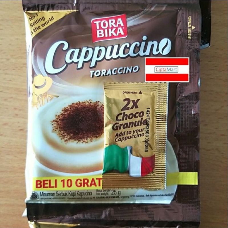 

Torabika Cappucino 10 x 25gr 1 renceng isi 10 sachet