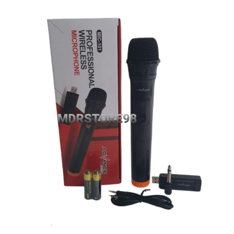 Microphone Wireless ADVANCE 101 Mic Wireless Speaker Universal Original