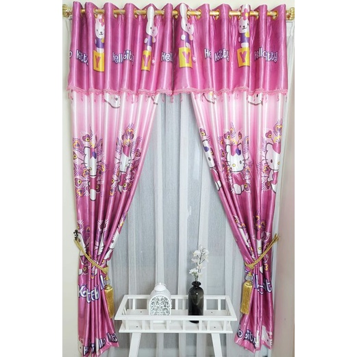 Gorden Pintu Karakter /Gorden Blackout Helo Kitty Tirai Karakter Hordeng Jendela Hordeng Karakter Go