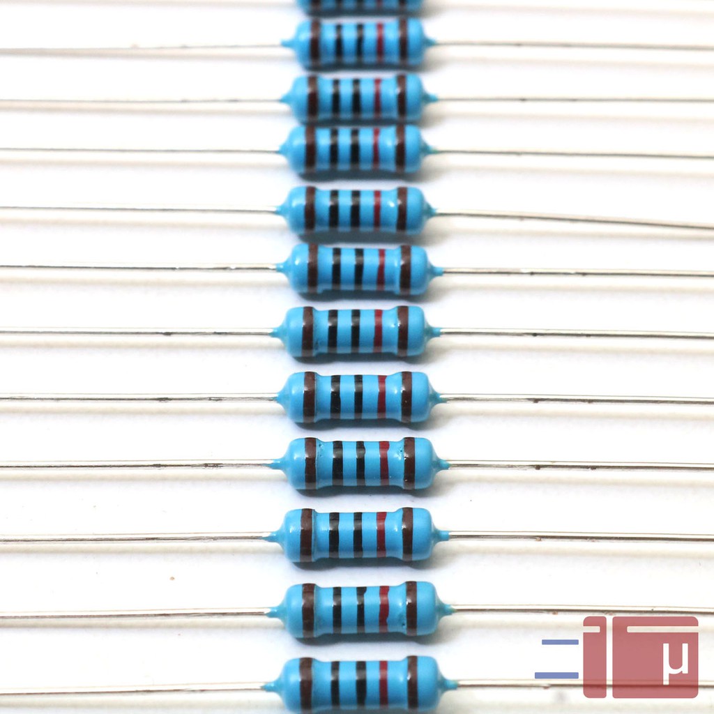 x10 Resistor 120R 120 Ohm 1/2W Metal Film 1% Taiwan Kaki Tembaga