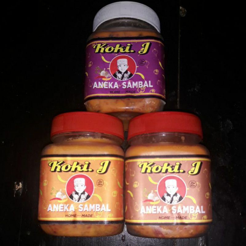 

koki J.paket sambal 3 varian.cumi,jengkol goreng,bawang.