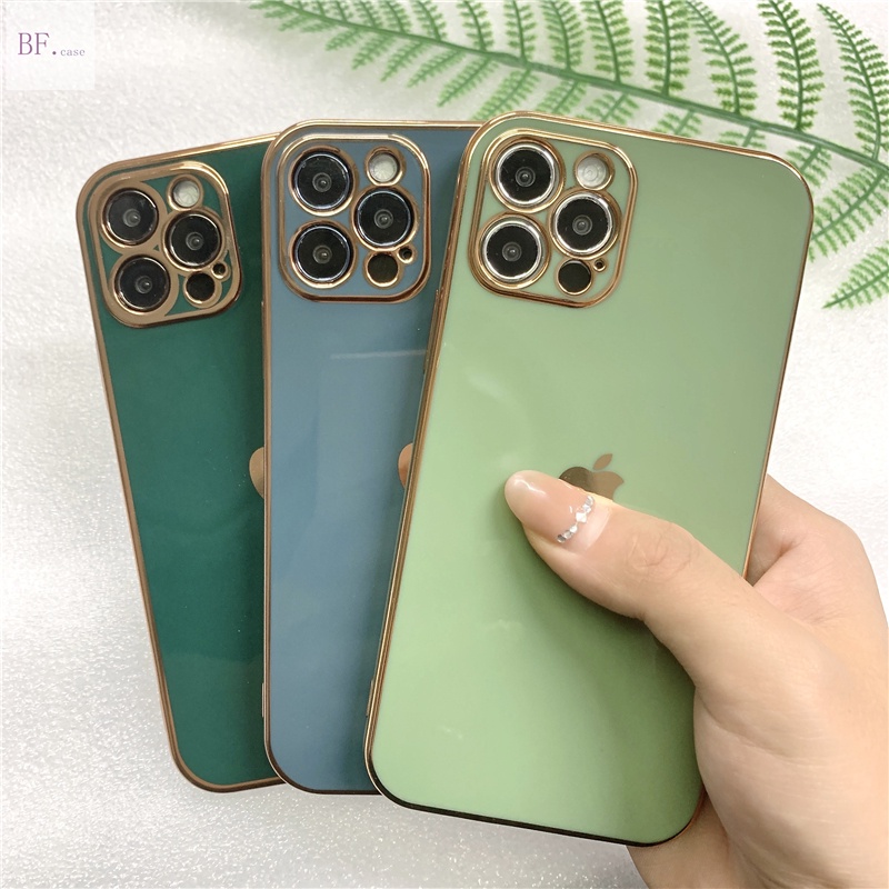 Casing Silikon Iphone 11 12 13 Pro Max X Xr Xsmax 6 7 8 Plus 11pro 11promax 12promax 6d Electroplating