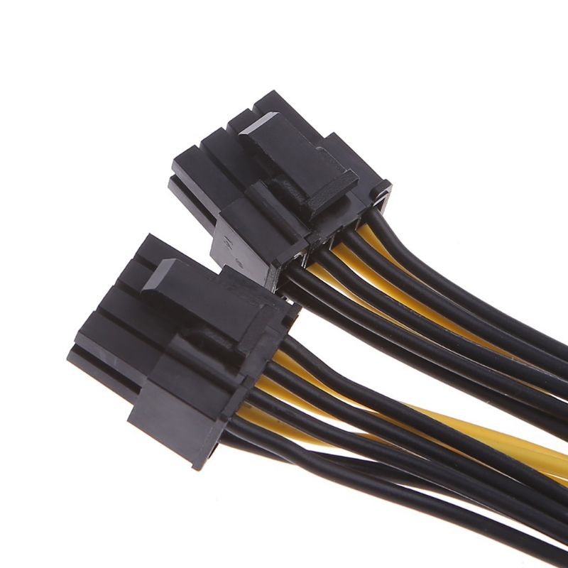 kabel Splitter Power PCIE 8 Pin Female Ke Dual 6+2 Pin Male VGA