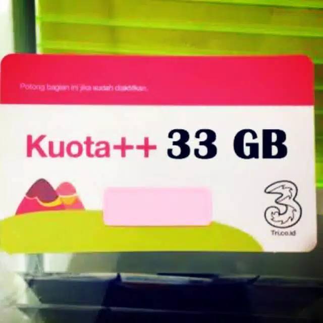 Voucher TRI 33 66 GB FULL 24 JAM 2 BULAN