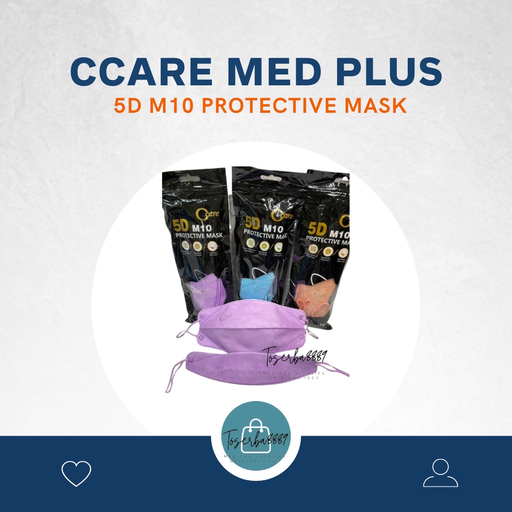 MASKE MODEL EVO PLUSMED 5D M10 CCARE / MASKER MODEL POKANA IJIN KEMENKES RI