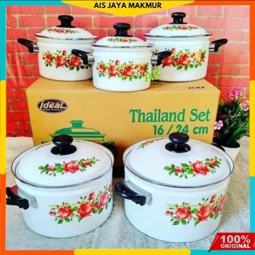 MASPION Panci Set 5 pcs THAILAND IDEAL 16/24 LPC 10025