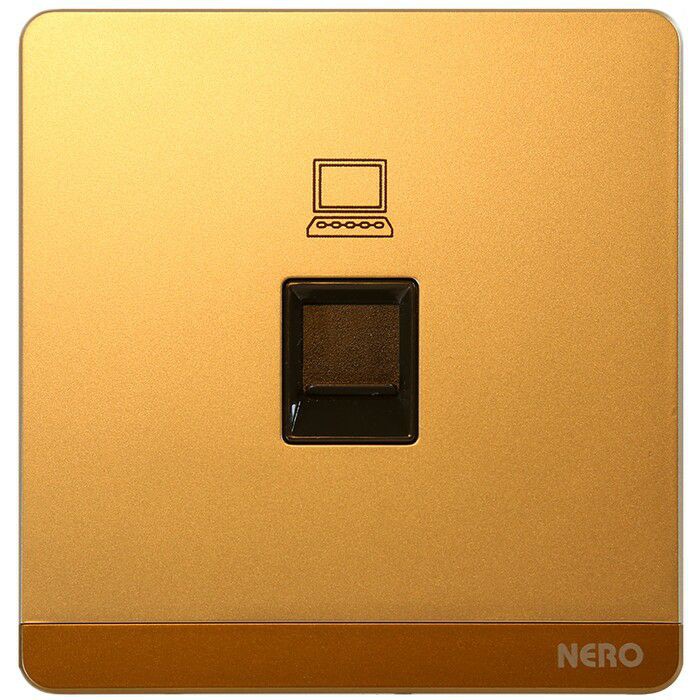 NERO Soket Data DECORA Gold Tanam Outlet Cat5e Warna Emas Modern