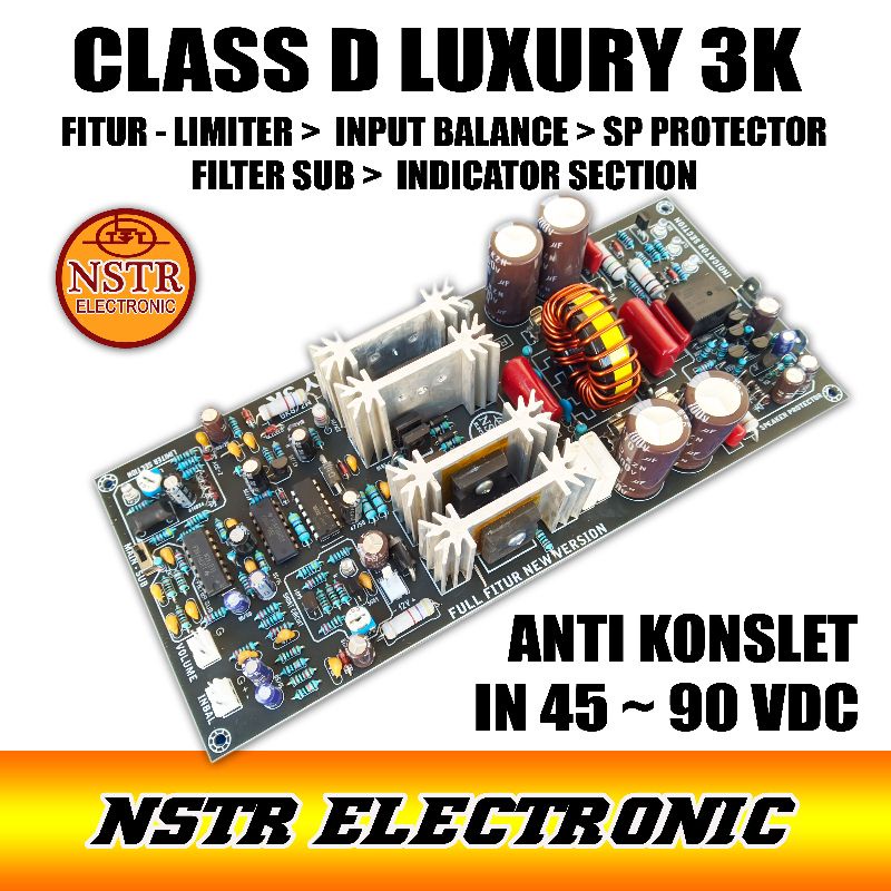 Class D luxury 3k full fitur Rms 3000w