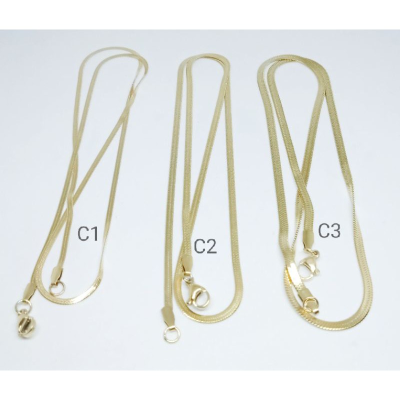 LACDE123. Kalung titanium wanita pria 45 cm dan 50 cm