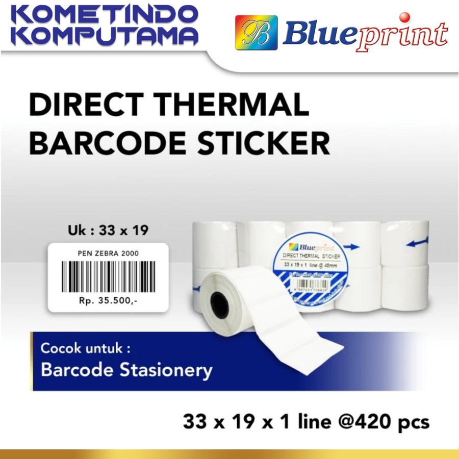 33x19x1 Line isi 420 Direct Thermal Sticker BLUEPRINT 33x19x1 Line isi 420 / Label Stiker