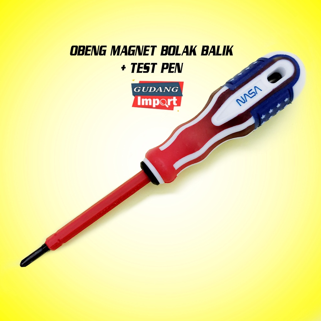 OBENG MAGNET PLUS MINUS + TESPEN OBENG BOLAK BALIK