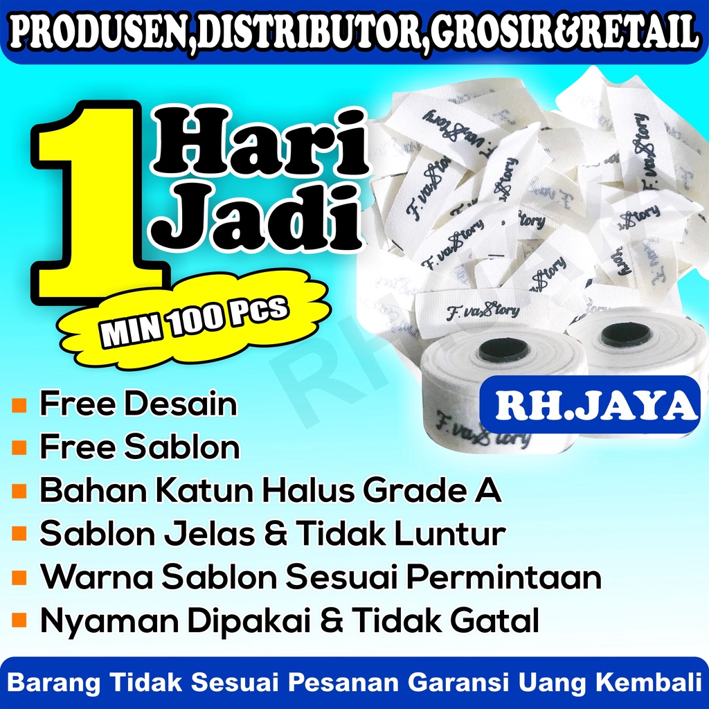 

Label Baju Katun