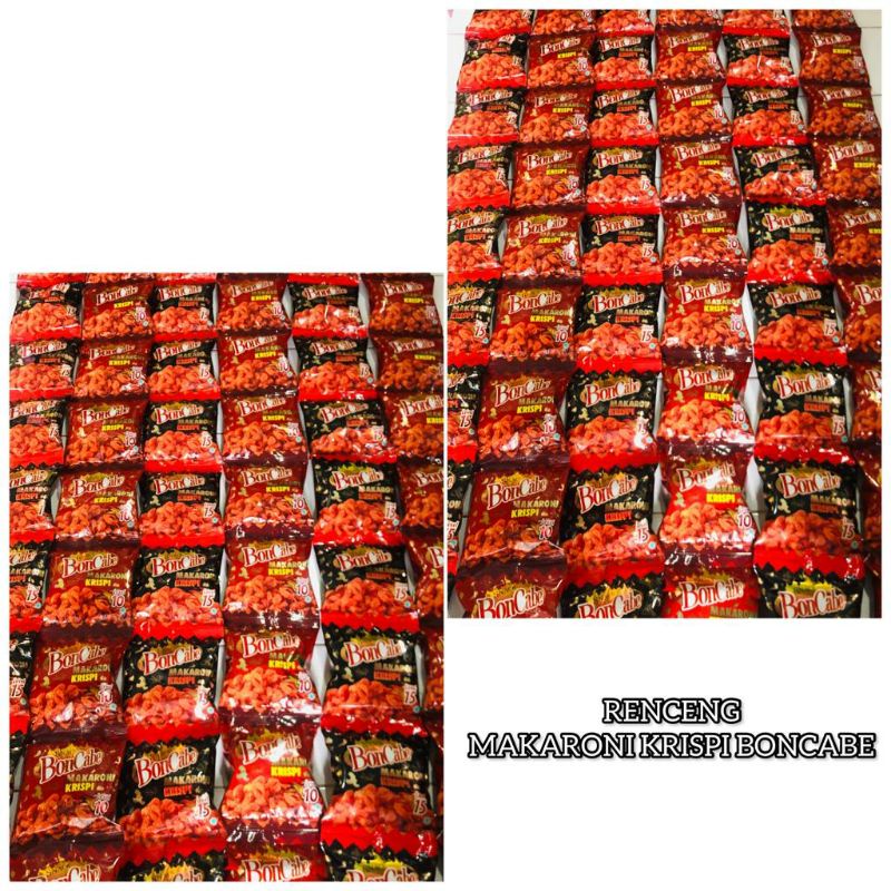 [Renceng] Makaroni Krispi Boncabe Level 10&amp;15 Pedas 10pcs @30gr