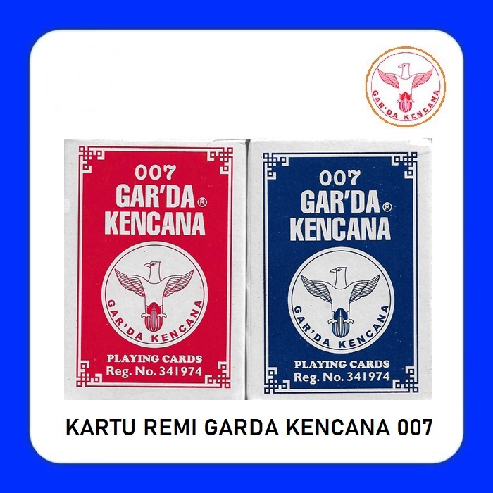 [1 Deck] Kartu Remi Garda Kencana 007 Kartu Poker Playing Cards - Random Colour