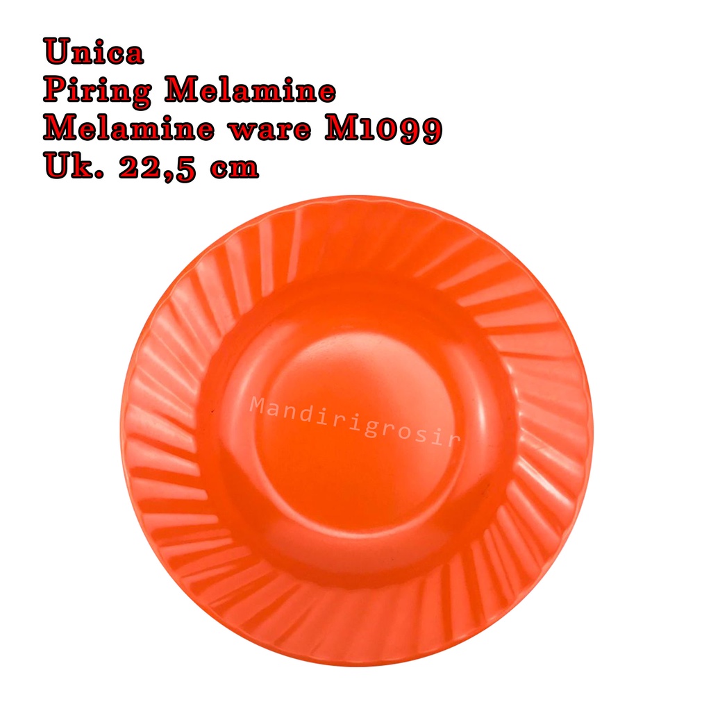 Unica * Piring Melamine * Melamine ware * M1099 * Uk.22.5X22.5 cm